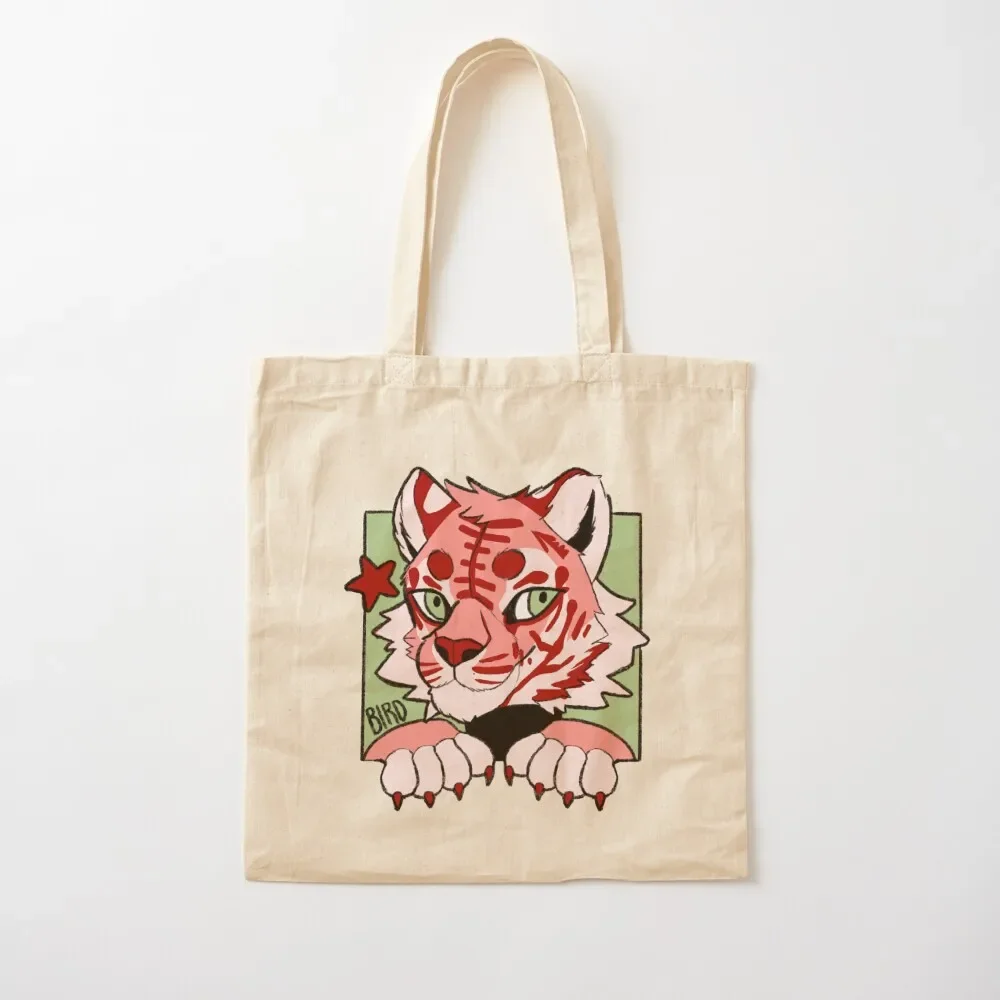 

Cherry Tiger Tote Bag canvas tote tote bags aesthetic Bag