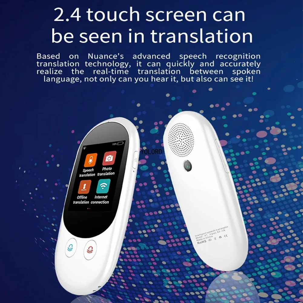 Smart Voice Language Translator  Real-Time Translation High Accuracy Offline Translator Device For Learning Travel Studying