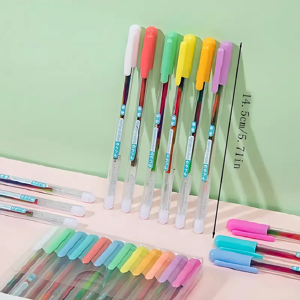 12-Pack Multicolor Gel Highlighter Pens - Quick-Dry, Smooth Writing, Perfect for Art and Creative Projects, Ideal for Students