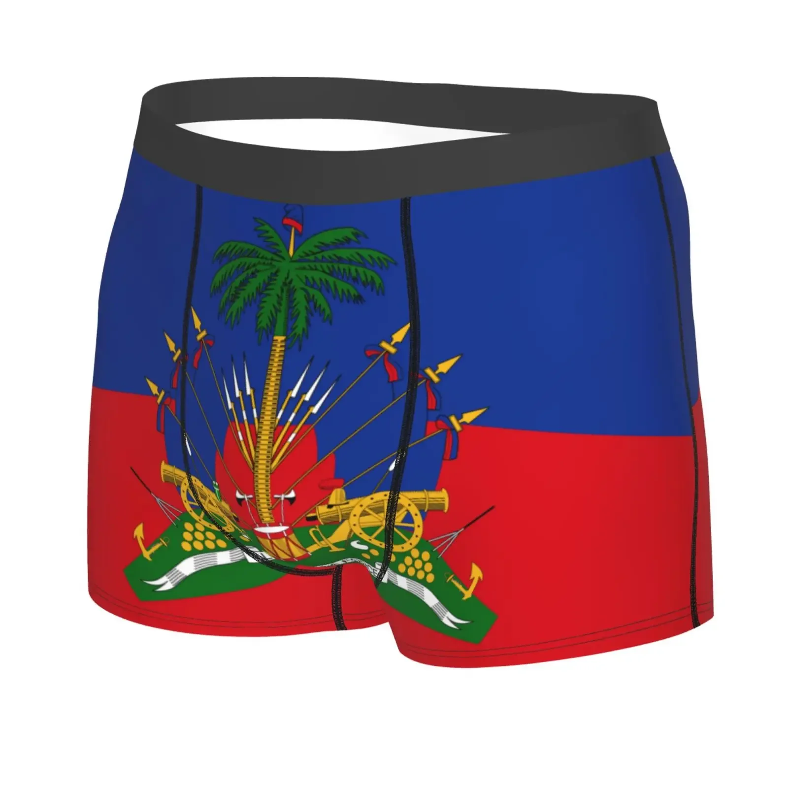 Flag Of The Republic Of Haiti Pattern Man's Boxer Briefs Breathable Funny Underwear High Quality Print Shorts Gift Idea