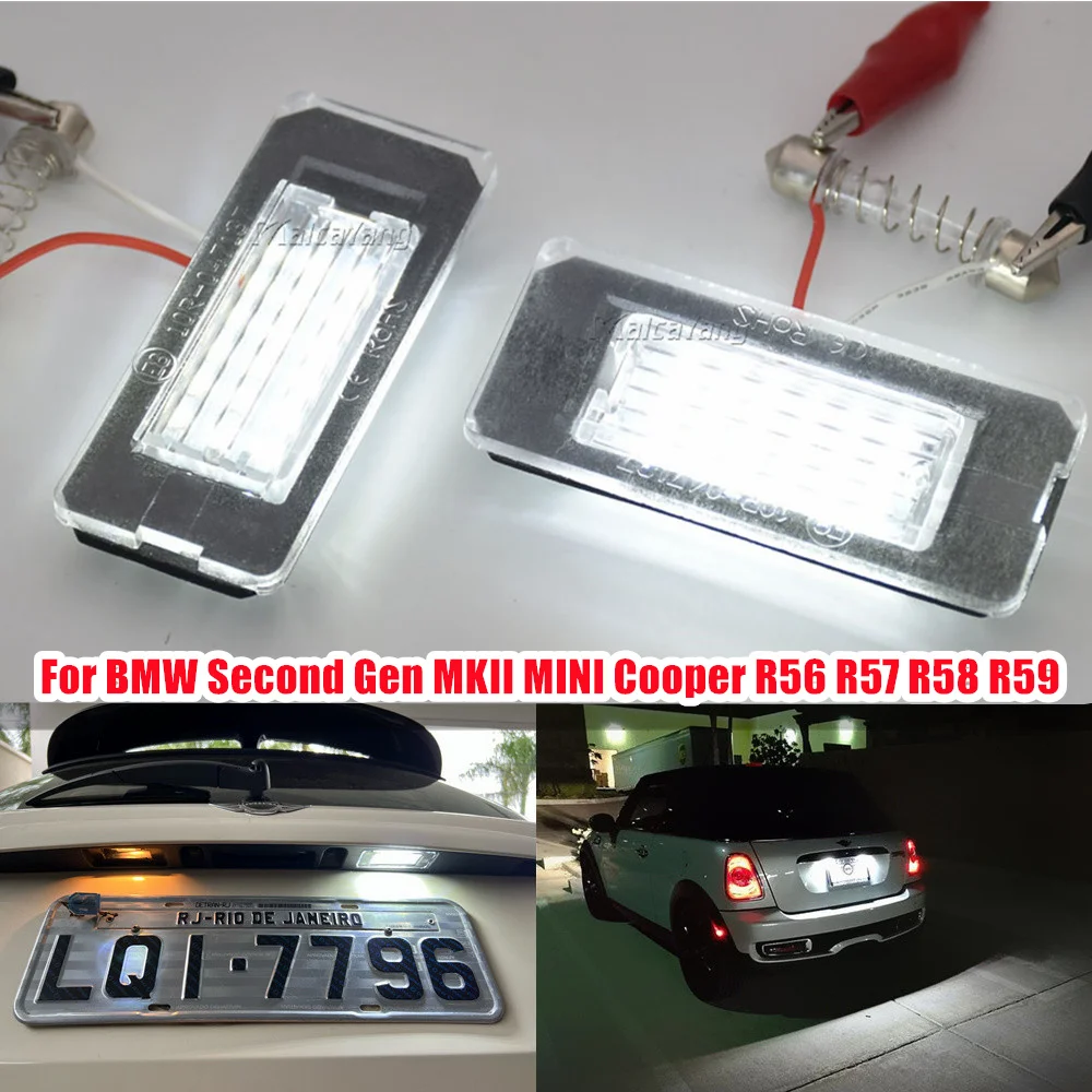

Безопасная яркая белая лампа номерного знака для BMW Mini Cooper R56 R57 R58 R59, светодиодная подсветка номерного знака