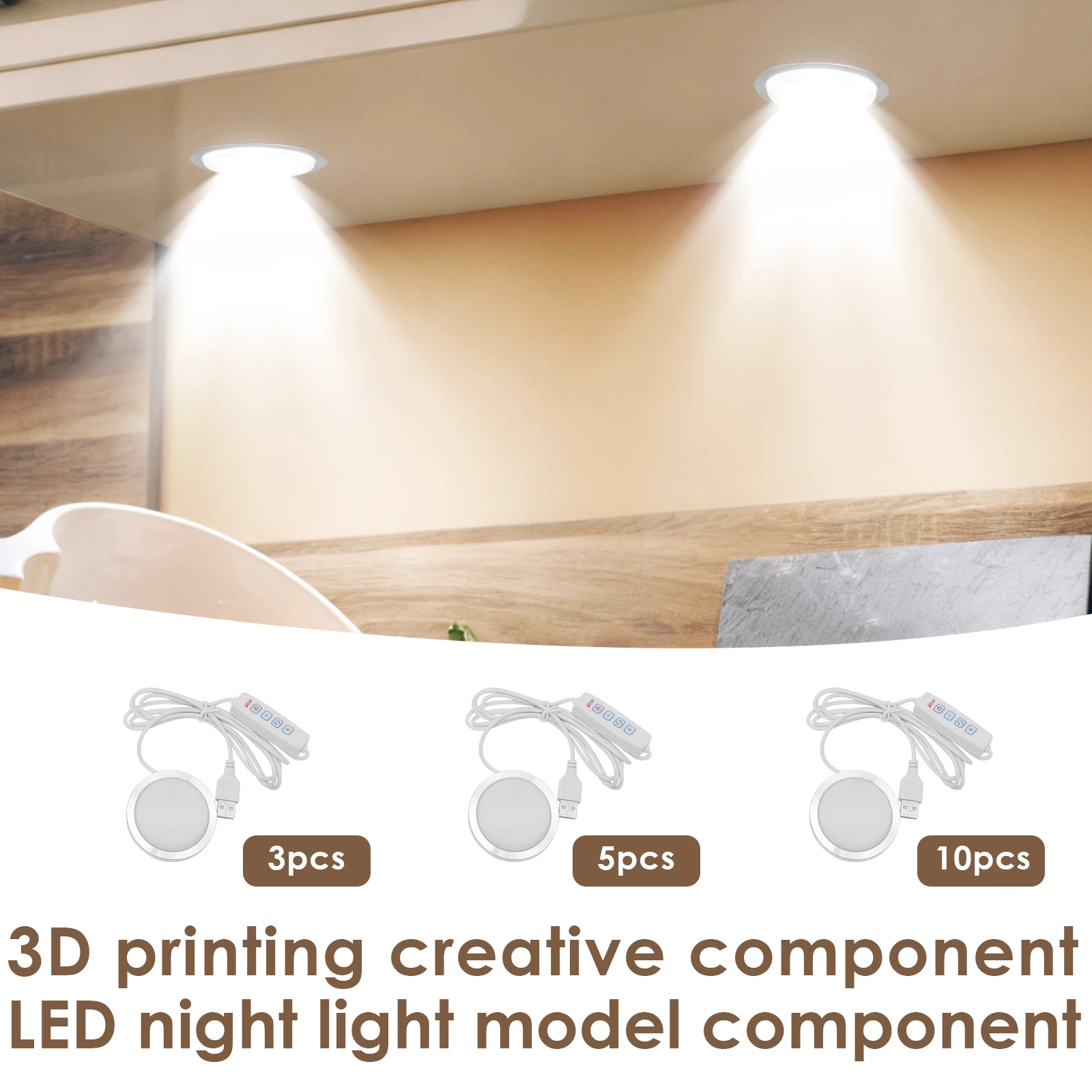 

Для Bambu Lab 5 В комплект светодиодных ламп, 3-цветная температура, комплект регулируемых светильников, детали светодиодного освещения, оборудование, модель «сделай сам», белый/холодный/теплый свет