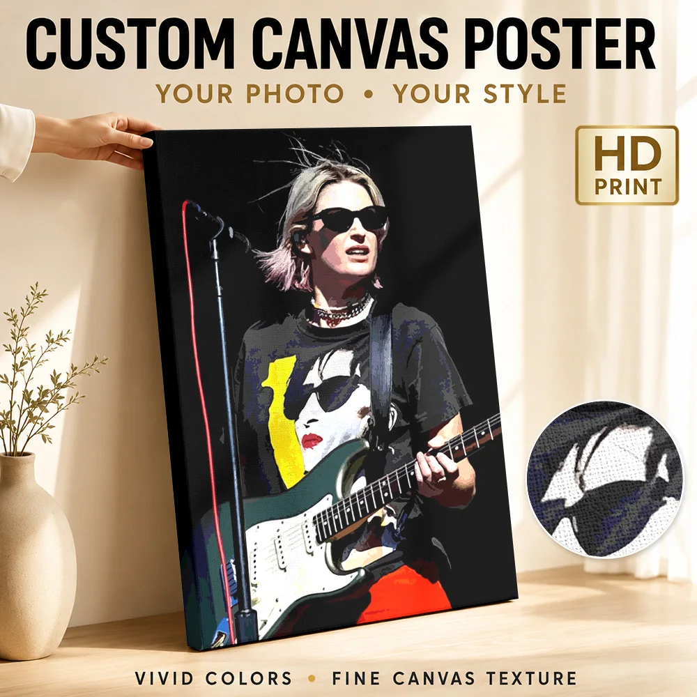 Emily Armstrong Framed Canvas Print Poster Customized Modern Aesthetic Wall Paintings Decoration for Dining Room Ready to Hang