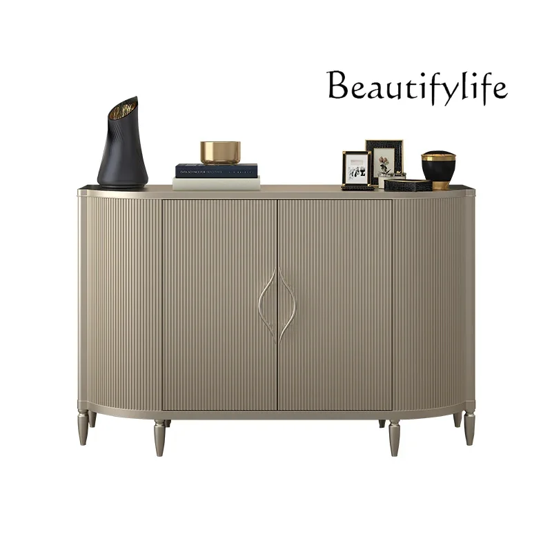 

American Light Luxury Entrance Cabinet Simple Entrance Solid Wood Sideboard Living Room Curio Cabinet