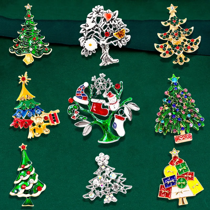 

New Fashion New Year Christmas Bracelets Christmas Tree Pins Women's Jewelry Cross border Clothing Decoration Accessories