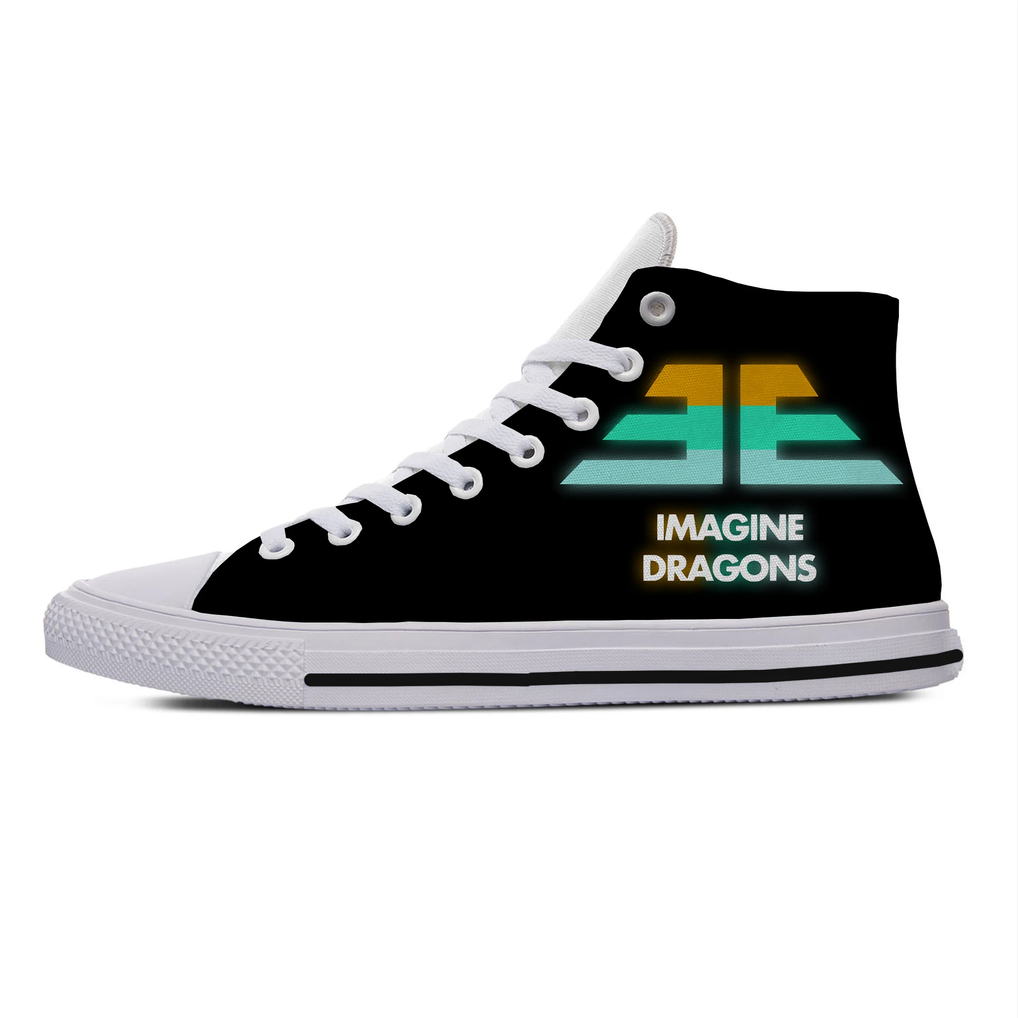 Hot Cool Man Shoes Lightweight High Quality Woman Sneakers Breathable Classic Imagine Dragons Canvas Shoes High Top Board Shoes