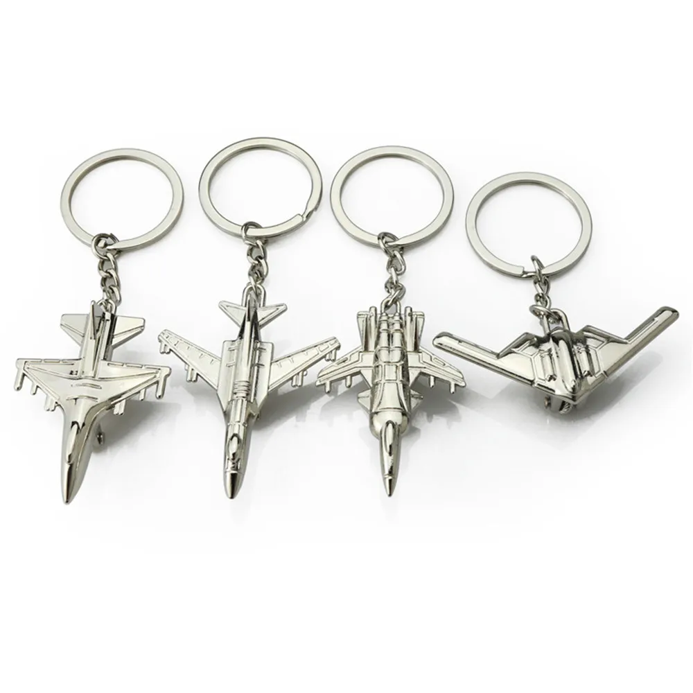 3d Battleplane Model Keychain Metal Airplane Aircraft Keyrings Cool Boy Men\'s Jewelry Gift For Aviation Enthusiast Or Pilots New