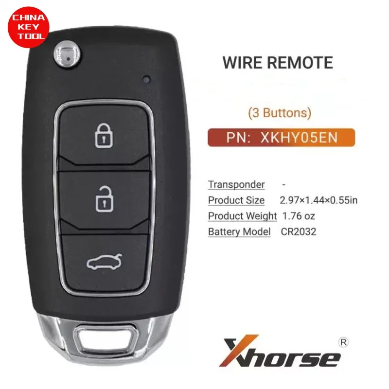 1PCS Xhorse Universal Wire Remote Key For Hyundai Style 3 Buttons XKHY05EN