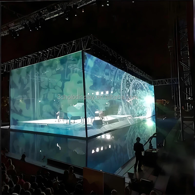 Holographic Mesh Screen, Portable 3D High-definition Virtual Display Screen, Suitable for Large-scale Performances.