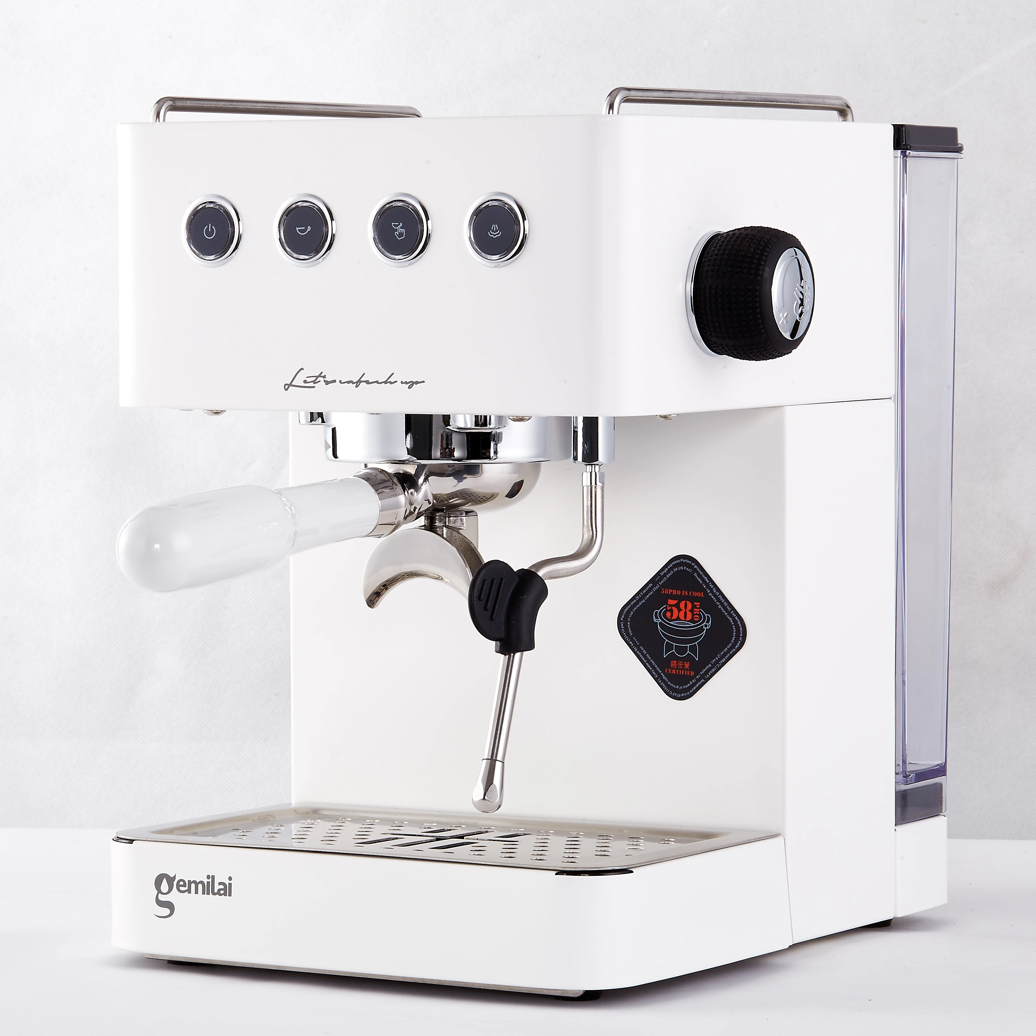 

White Painting Espresso Machine , 15bar Home Espresso Maker
