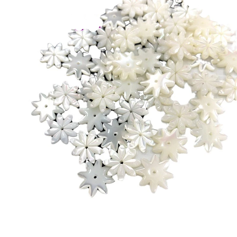 

30pcs/lot Jewelry Accessory 10-12mmThe sea scallop is carved with flower horseshoe snails Beads For Charms Earrings Bracelet