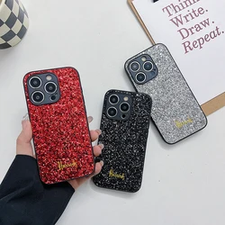 Luxury fashion 3D female Phone Cover Case For Iphone 15 14 13 12 11 Pro Max X XR 7 8 Plus SE 2020 bling girl hard Coque Fundas