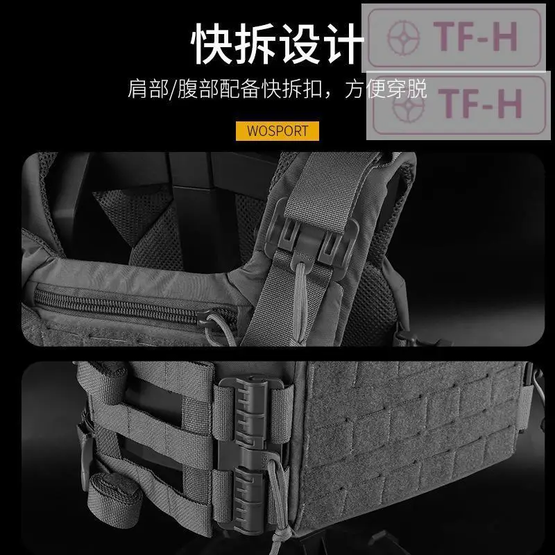 Tactical Vest Molle 3.0 Shoulder Abdomen Quick Release Buckle Adjustable Breathable Side Plate Pouch