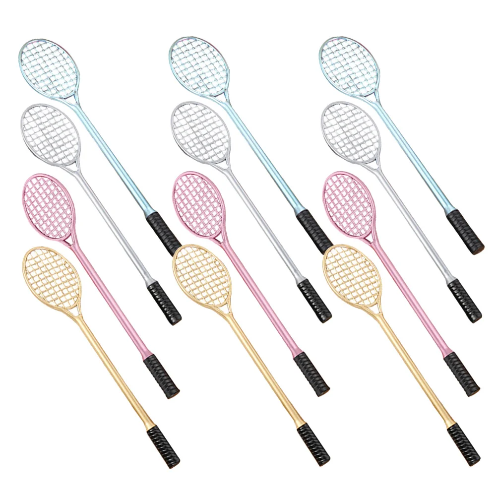 

24Pcs Cute Tennis Racket Gel Ink Pens Portable Novelty Stationery for Kids Boys Girls Writing Drawing Fun Badminton Party Favors