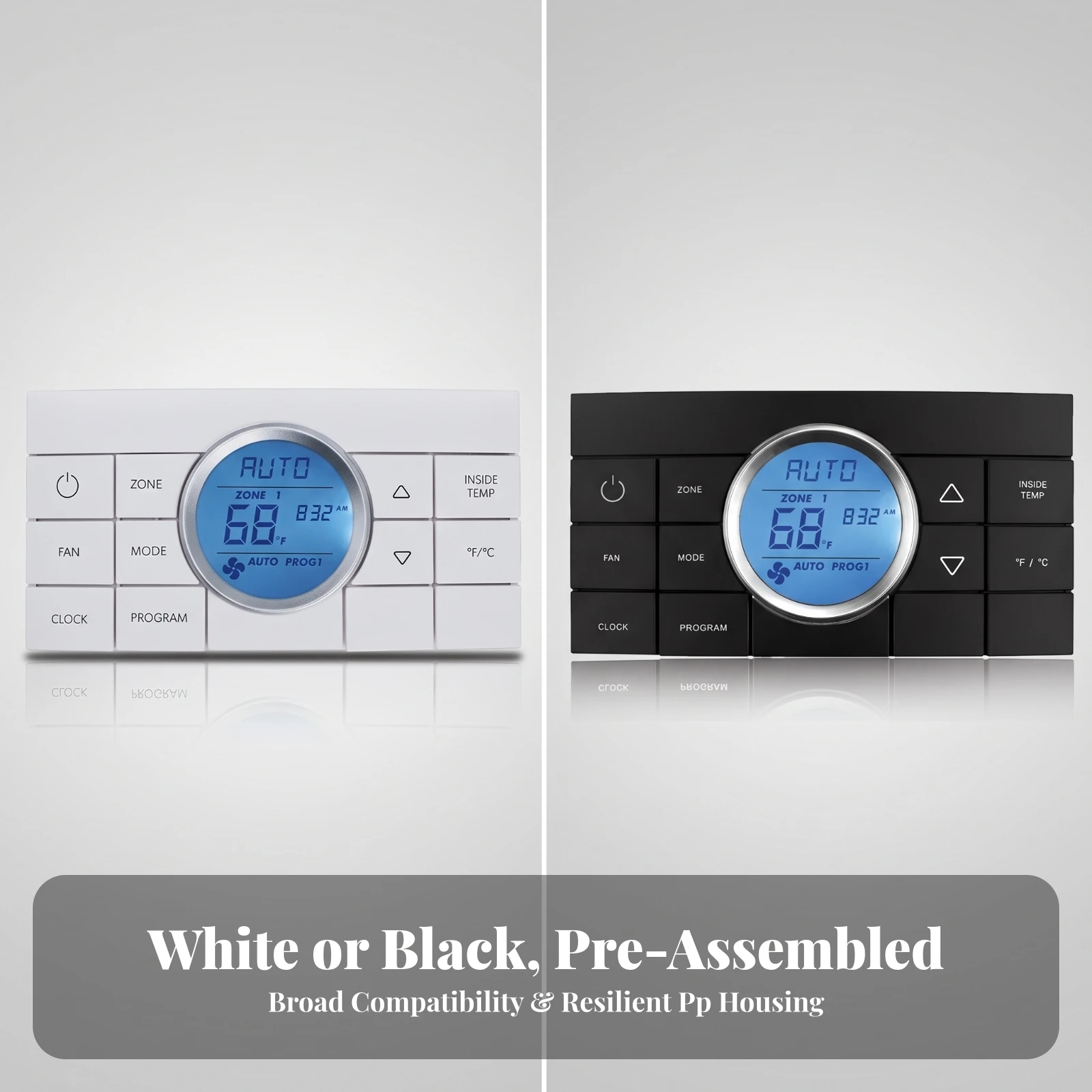 RV Single Zone Wall Thermostat Plug-and-Play Control Panel for Travelers, Motorhome, Travel Trailer