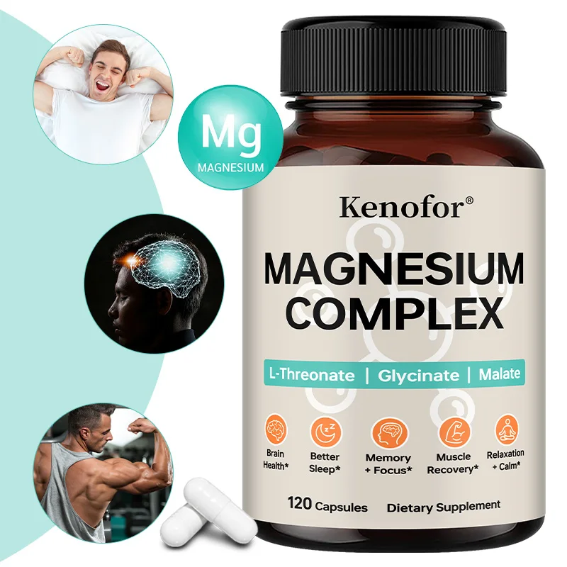 Magnesium Complex 2340mg Capsules - Malate, L-threonine, Bisglycinate Chelate, Support Brain Memory Sleep Muscle Bone Health