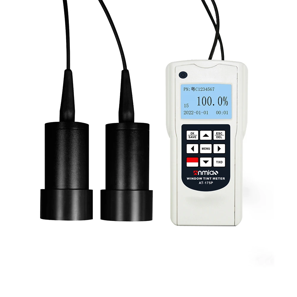 Digital transmittance meter AT-175/175P 0-100% optical transmittance meter Solar film glass PC plastic transmittance meter