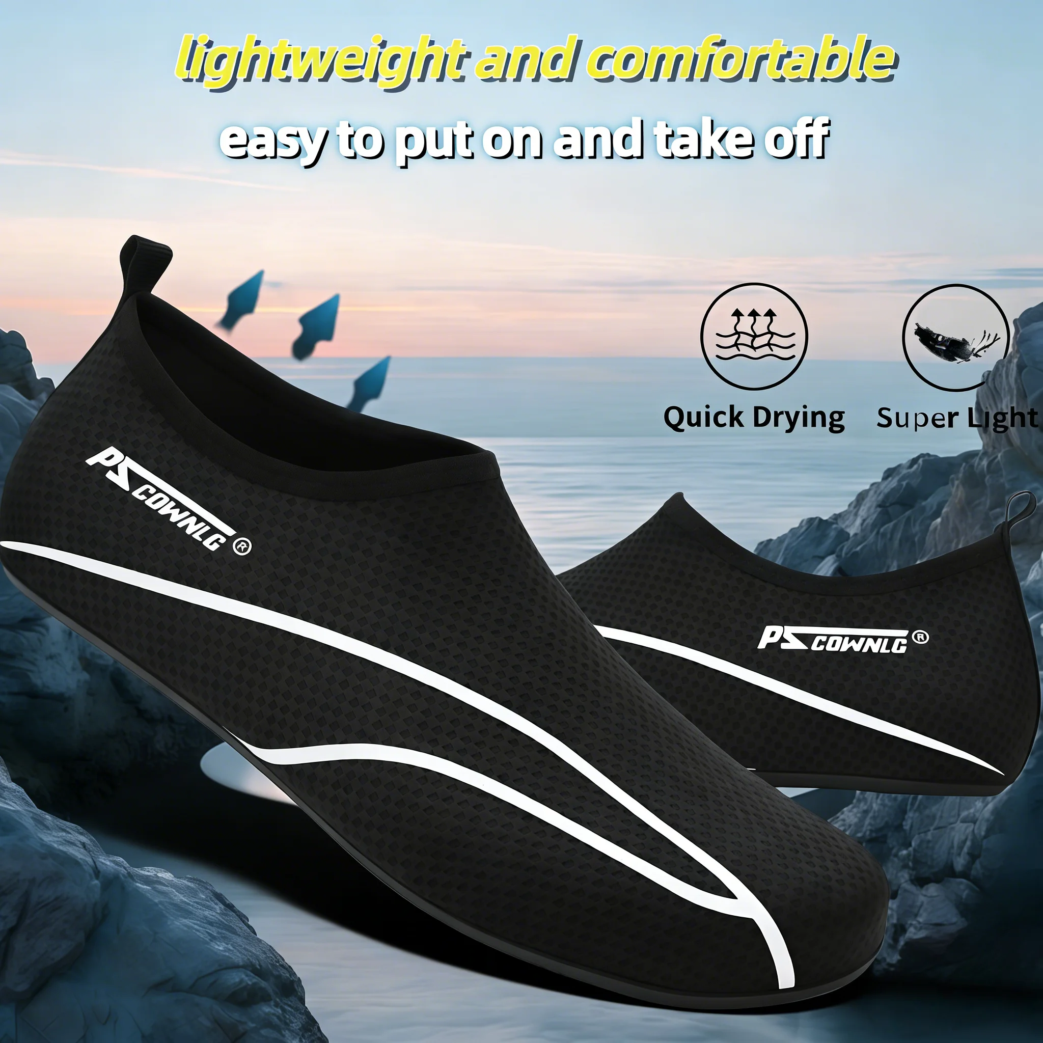 Water Shoes for Women Men Quick-Dry Aqua Socks Swim Beach Barefoot Yoga Exercise Wear Sport Accessories Pool Camping River Boat