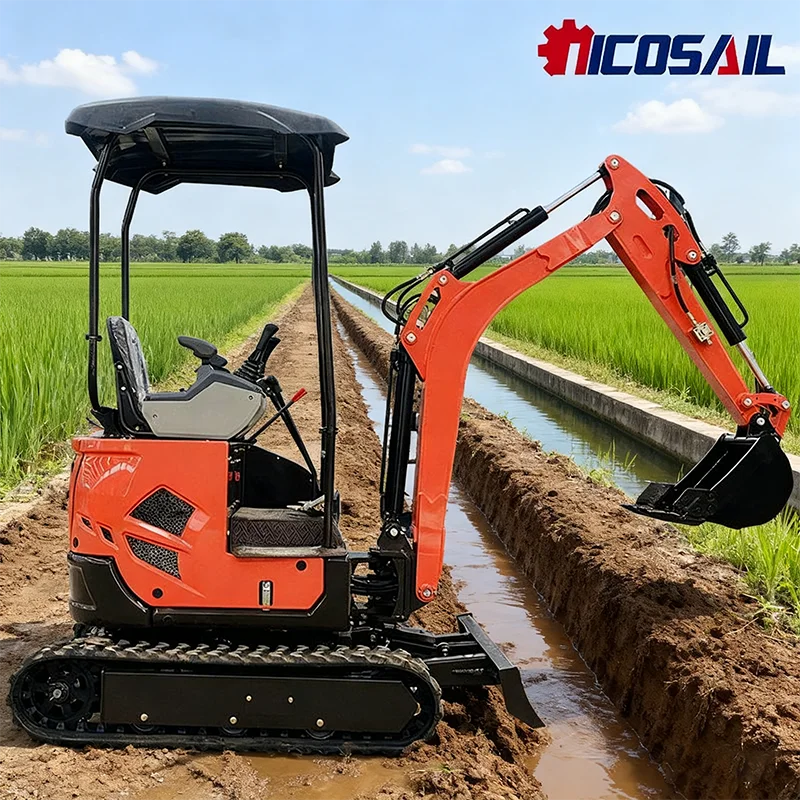 

Nicosail Excavator 2 ton Mini EPA Approved Micro Digger Free Shipping Minibagger Excavation Machine for Sale