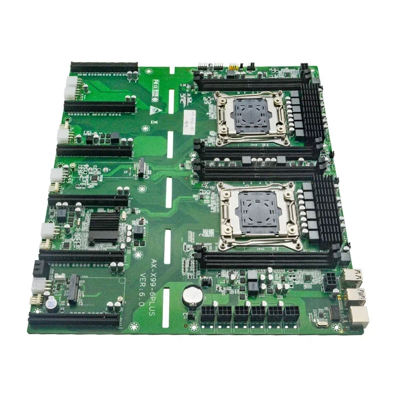 High Quality Dual Xeon E5 LGA2011-3 Single LAN 8 DDR4 SATA M-SATA 6 GPU PCI-E M.2 Computer Motherboard for Workstation