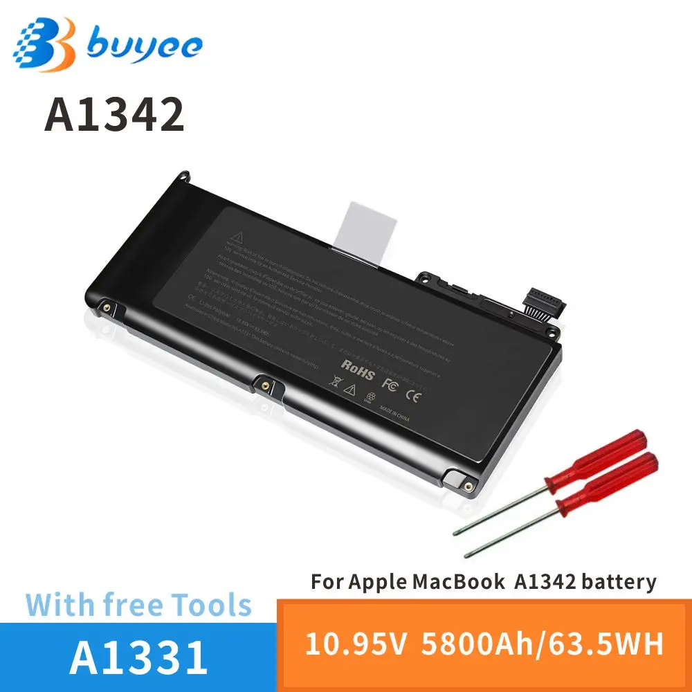 

A1331 New Original Laptop Battery For Apple MacBook Air 13.3" Notebook Smart A1342 MC516LL 10.95V 63.5WH/5800mAh Portable Spare