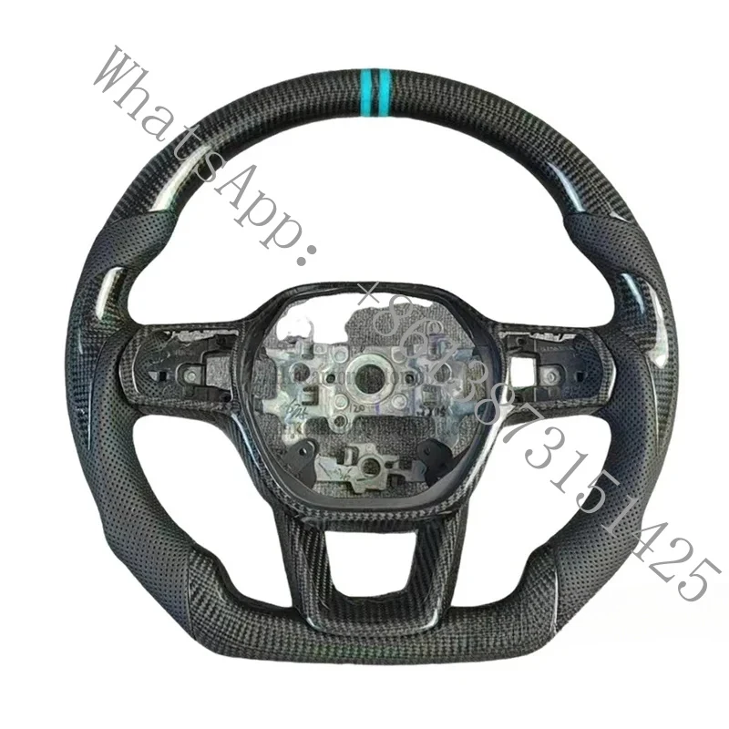 

Suitable factory-outlet carbon fiber perforated leather steering wheel, suitable 11th generation car steering wheel