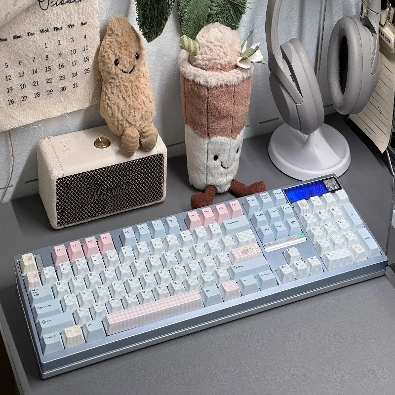 Little Lamb Theme Keycaps Set Customized PBT Sublimation Cherry Profile Keyboard Cap for Mechanical Keyboard Accessories Gift