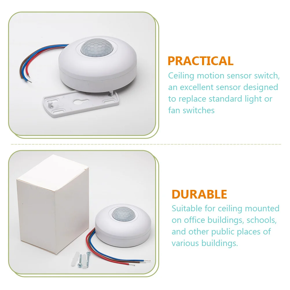 محس حركة AC220V-240V 2000 واط سقف جبل مستشعر الأشعة تحت الحمراء ليلا ونهارا الإضاءة Pir تحكم المنزل المرآب المدخل استخدام #2