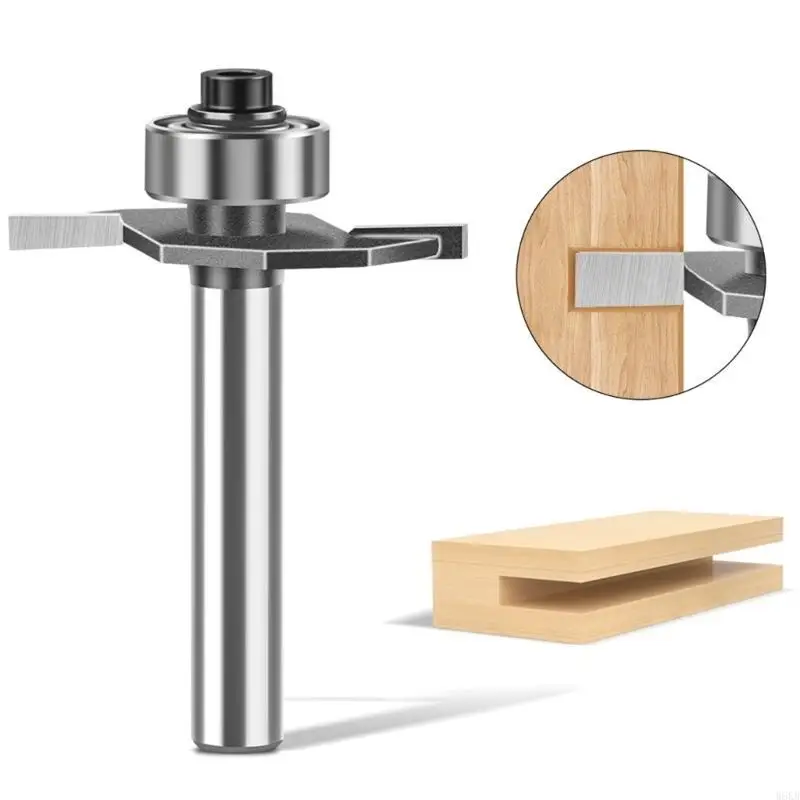 W8KB Woodworking Milling Router Bit Slotting T Cutting Tool Suitable For Craftsmanship Tasks Intricate Designs Projects