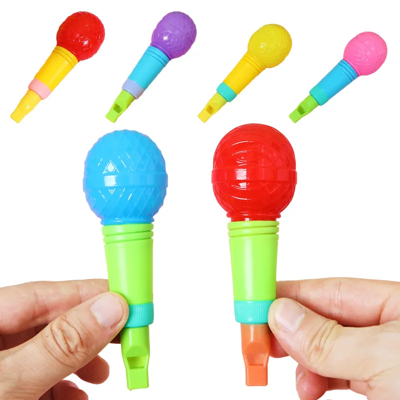 5pcs/bag Children Cartoon Microphone Microphone Modelling Toys Funny Cute Whistle Toys Children's Birthday Holiday Props Gift