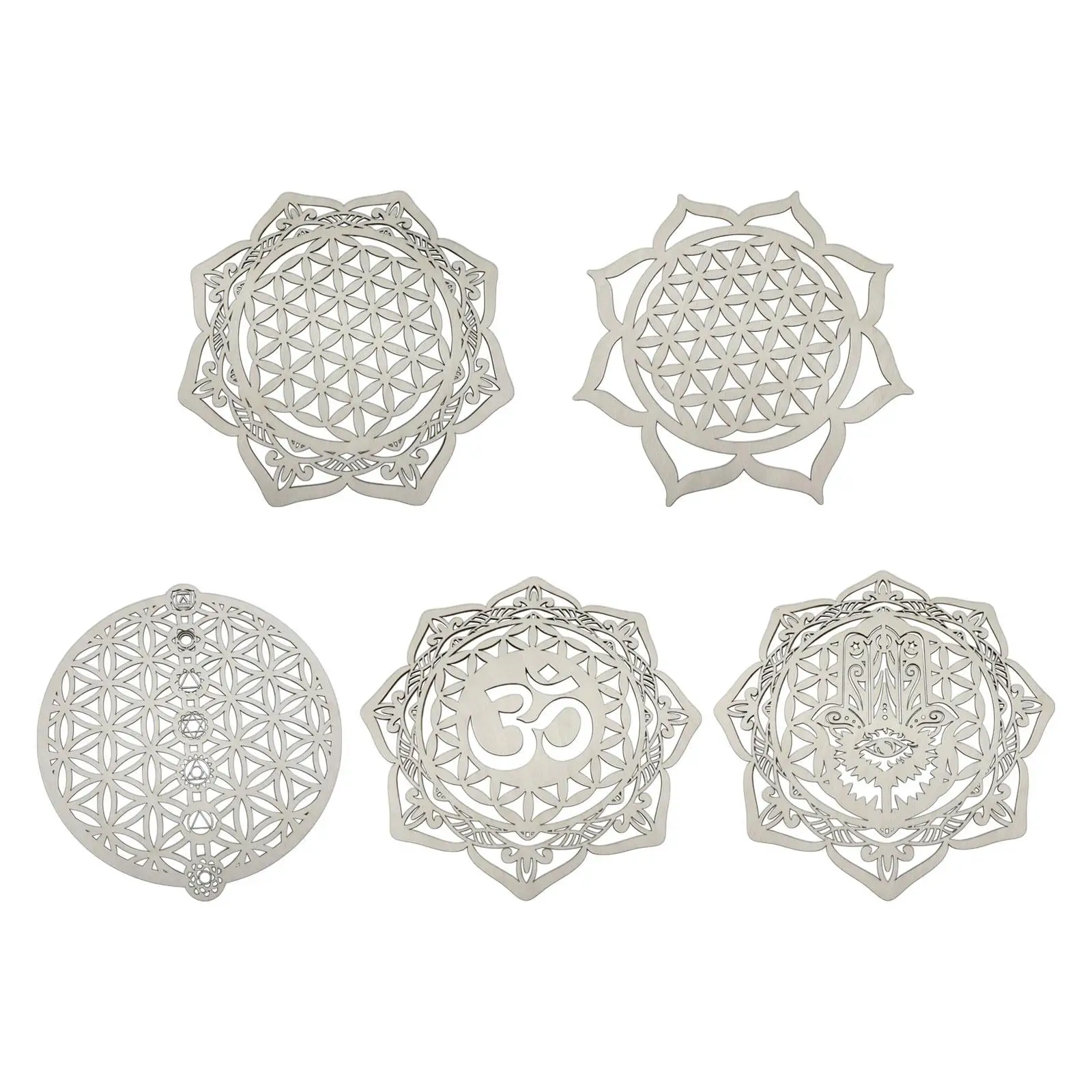 Geometry Wood Wall Art Boho Abstract Ornament for Dining Room Bedroom Office