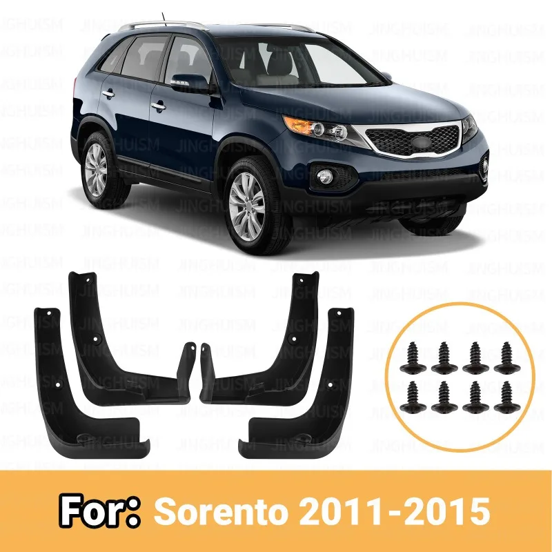 Fenders Mudguards Mud Flaps For KIA Sorento 2011‑2015, Car Accessories Block Sand Mud Protect Paint Sport Styling Upgrade