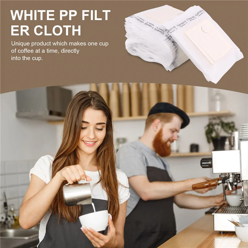 A64Z 500 Pcs Drip Coffee Filter Bag Portable Hanging Ear Style Coffee Filters Paper Home Office Travel Brew Coffee And Tea