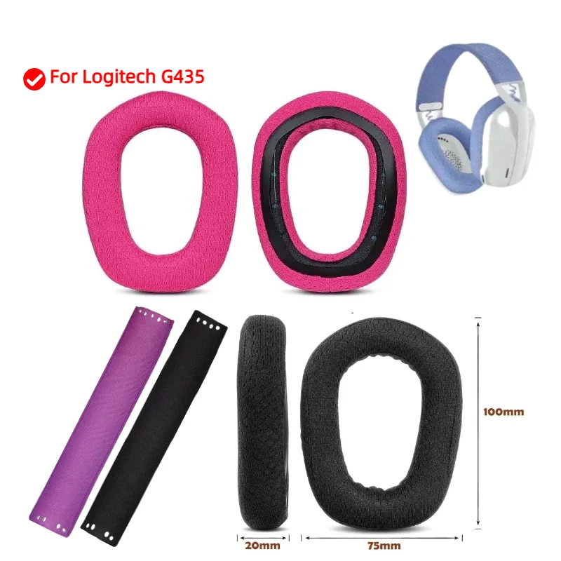 

Earphone Ear Pads For Logitech G435 Earpads Sponge Soft Foam Cushion Replacement Headphones Accessories