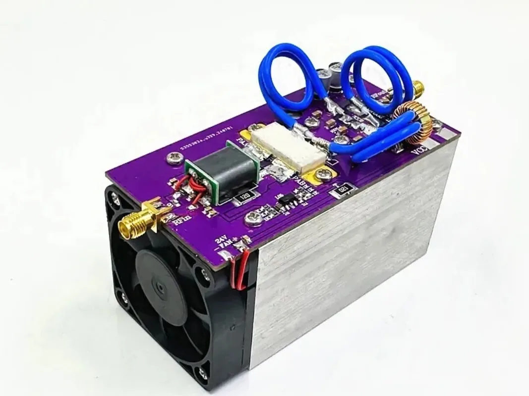 For 70‑110MHz Broad‑Band RF‑Power‑Amplifier,100‑Watt Ham‑Radio Signal‑Booster Module With Heatsink, Accessory For HF‑FM‑DMR