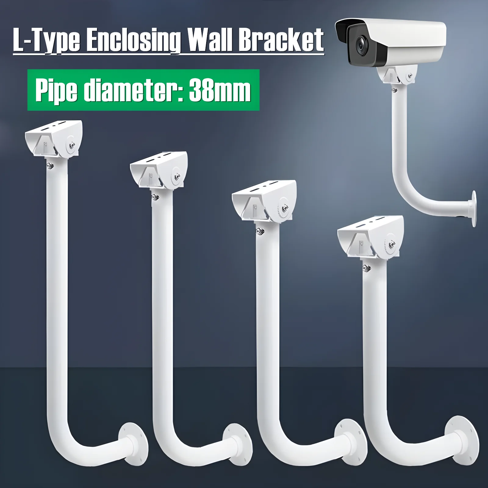 CCTV Security Camera Mount Bracket, L-shaped Enclosing Wall Bracket Adjustable Duckbill Universal Camera Wall Mounting Bracket