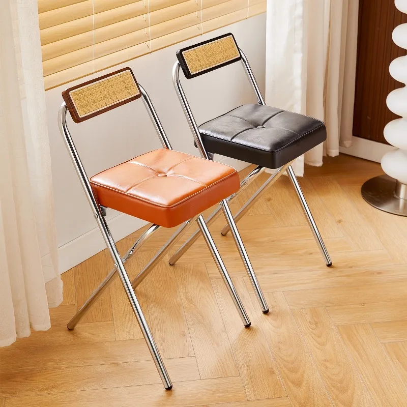 Foldable Bar Stool Middle Ancient Style Counter Height Chairs Designer Kitchen Island Stools Space Saving Modern Furniture