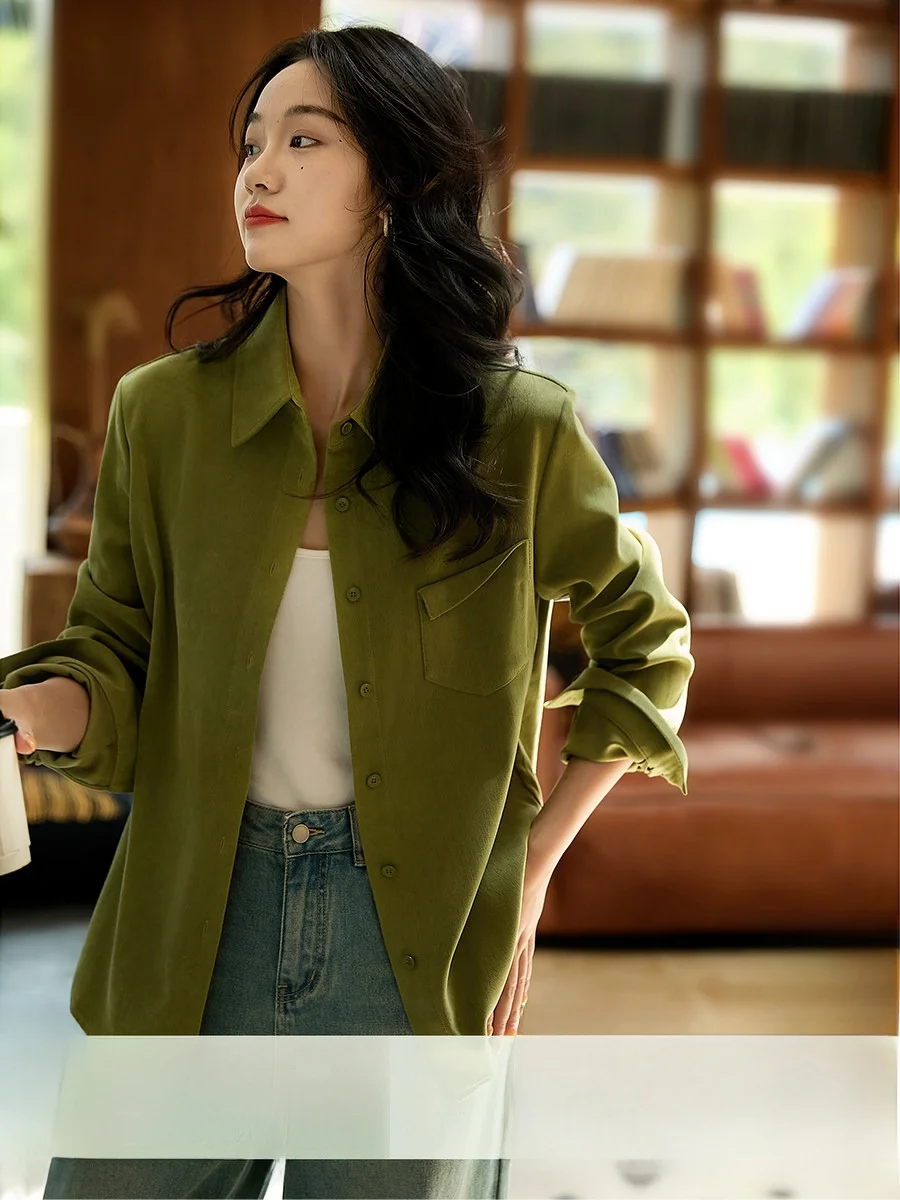 

Женская рубашка Xhange 2026: Новинка весенней коллекции, вельветовая, с длинным рукавом, цвета Мерло, прямой крой, для офиса и повседневной носки