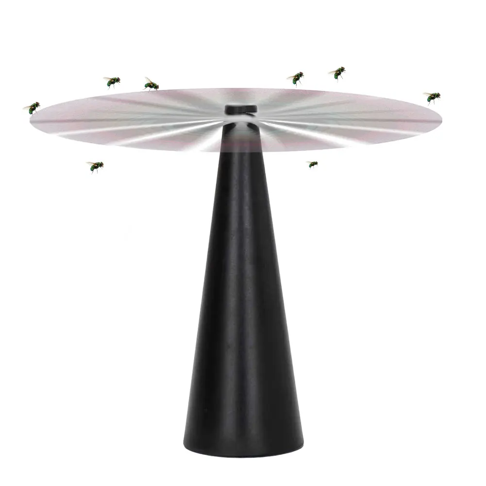 

2pcs Fly Repellent Fan with Holographic Blades Food Fan Chemical Free Bug Fan for Restaurant Party Home Outdoor Dinner