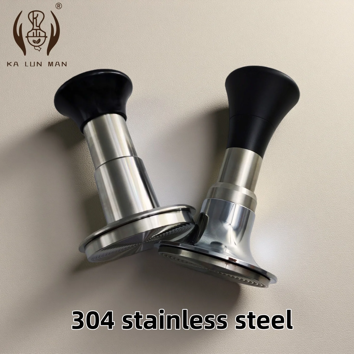1PC Espresso Press, 304 Stainless Steel Threaded Bottom and Body, With Spring Telescopic Device, High-End Category