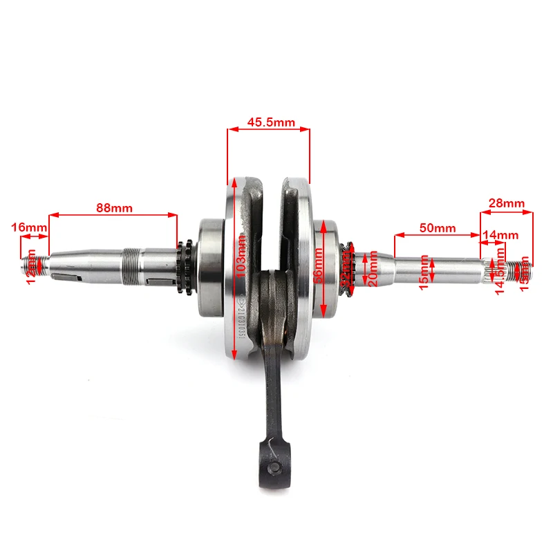 GY6 125cc 150cc Engine Crankshaft Assembly for ATV Scooter and Dirt Bike Engine Modification Accessories with 152QMI 157QMJ