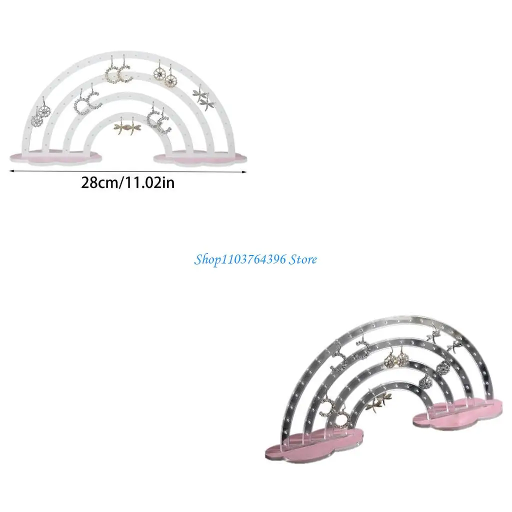 

Elegant Ear Ornament Storage Shelves Delicate Rainbow Cloud Earring Stand Holder for Home Shops and Jewelry Exhibitions