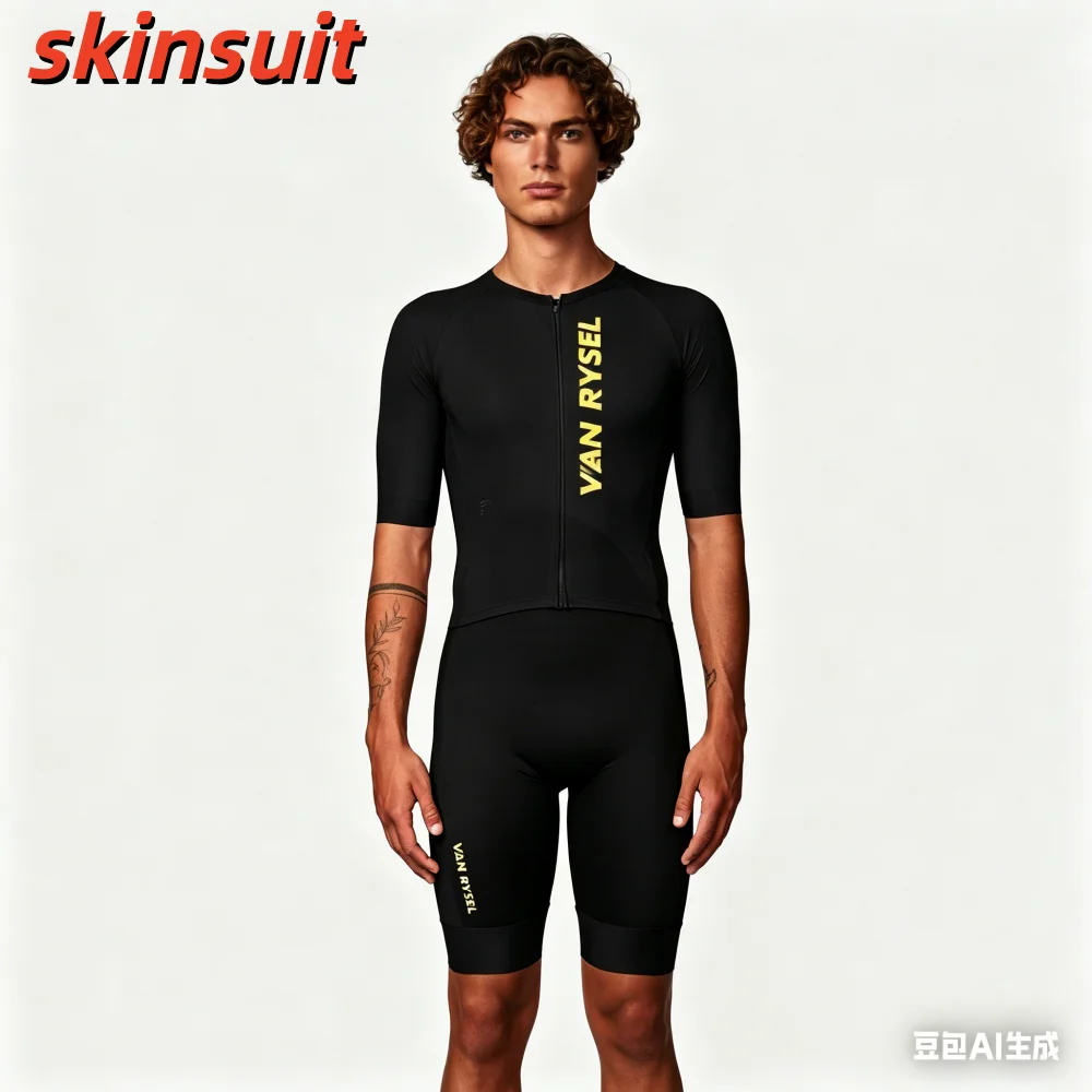 Pro Trisuit MEN'S Short Sleeve Skinsuit World Triathlon Clothes Swimming Cycling Running Jumpsuit Skating Colorful Apparel 2026 view 3
