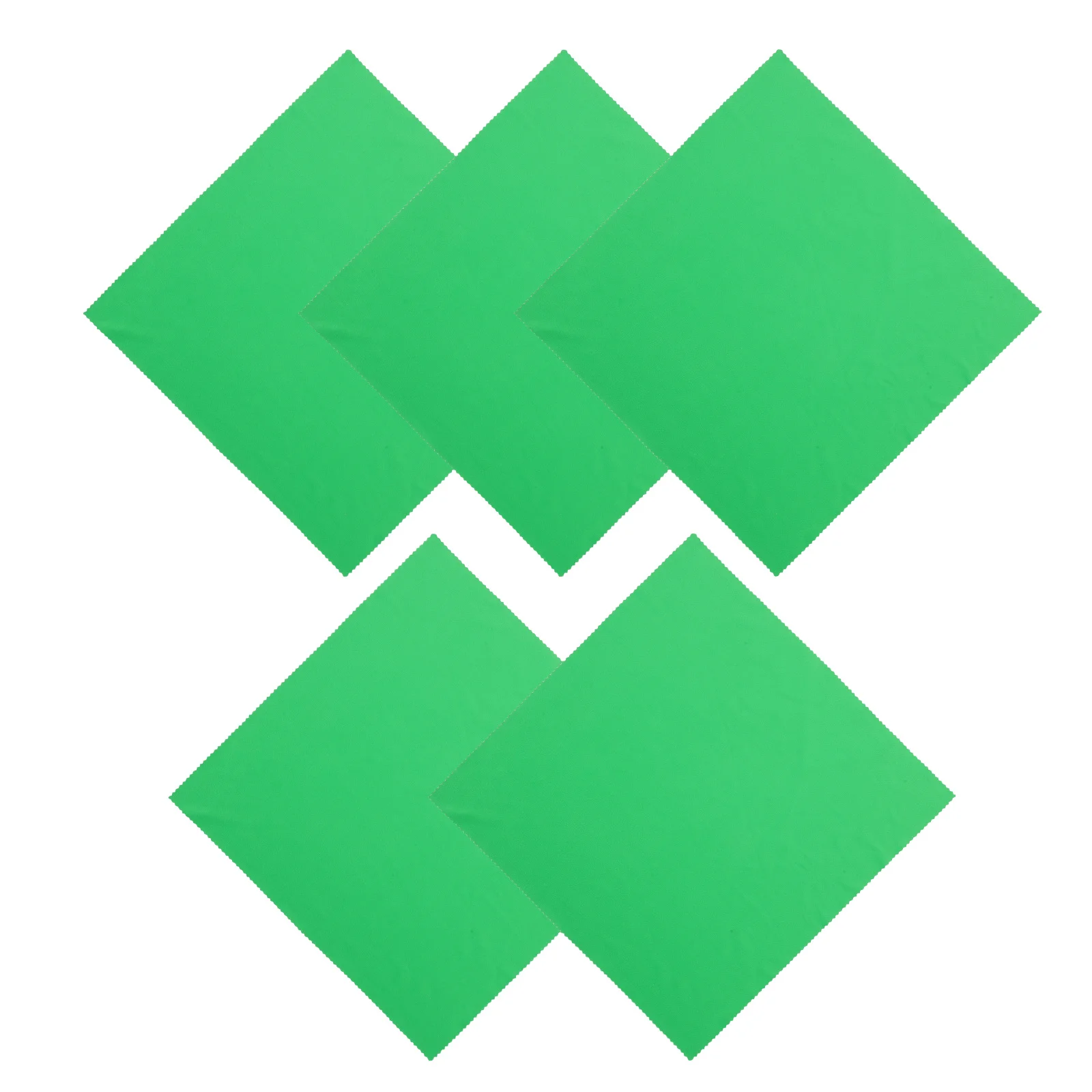 

5Pcs Large Soft Microfiber Cleaning Cloth Kit Green Polishing Cloth for Guitar Violin Piano Sax Flute Musical Instrument Care