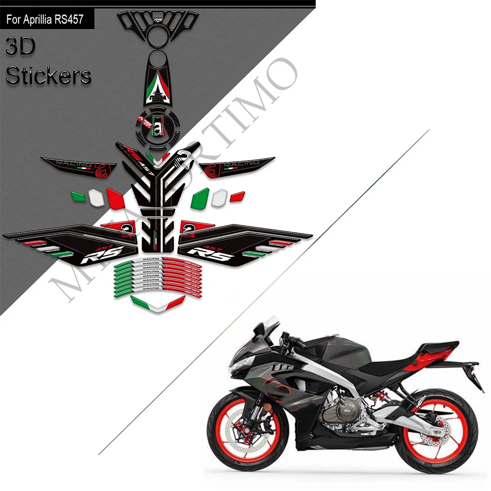 

For Aprilia RS457 Motorcycle Fuel Tank Sticker Moto Decals Wheels Stickers ApriliaRS457 RS 457 2024 2025