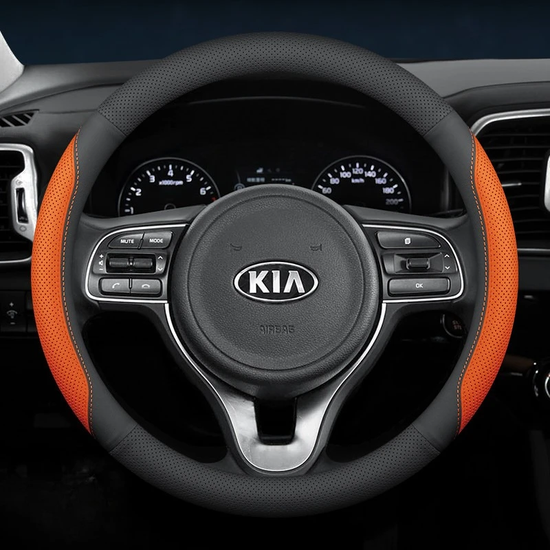 2026 Car Steering Wheel Cover 15 Inch For Kia K3 K5 K7 Sportage Sorento Rio Stonic Seltos Telluride Carnival Ceed Niro