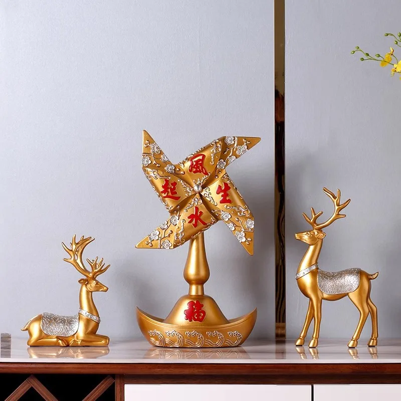 Fengsheng Shuiqi Office Living Room Desktop Wine Cabinet Home Feng Shui Deer Ornament
