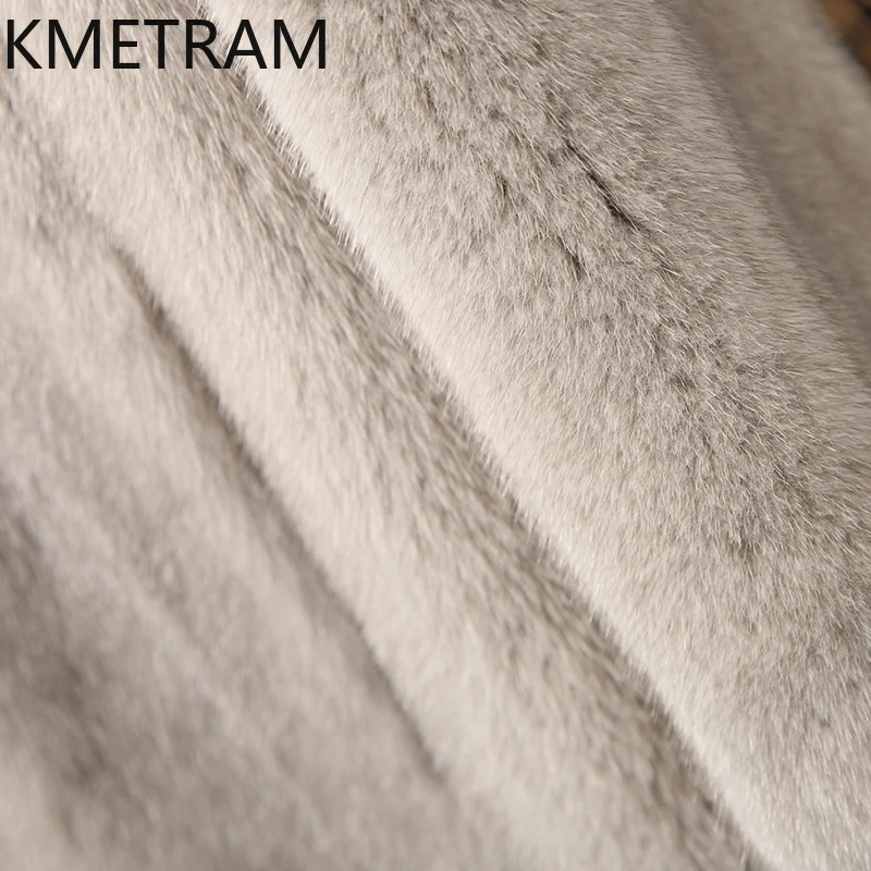 Damski płaszcz z naturalnego futra norek, luksusowa szara kurtka z prawdziwego futra z kapturem, wysokiej jakości zimowa odzież damska, futrzane kurtki 2025