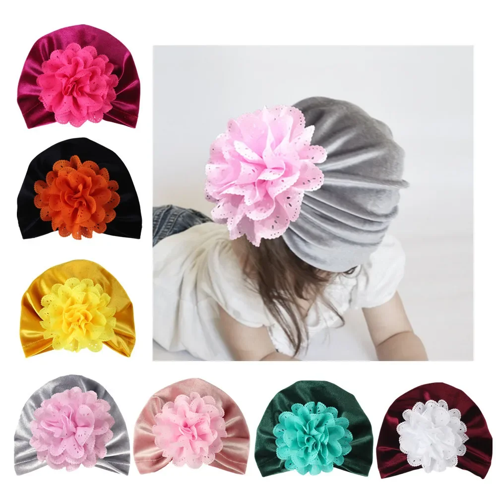 

New Baby Girl Hat Cotton Turban Infant Photography Props Kids Beanie Accessories Cap for Girls s 6 Colors