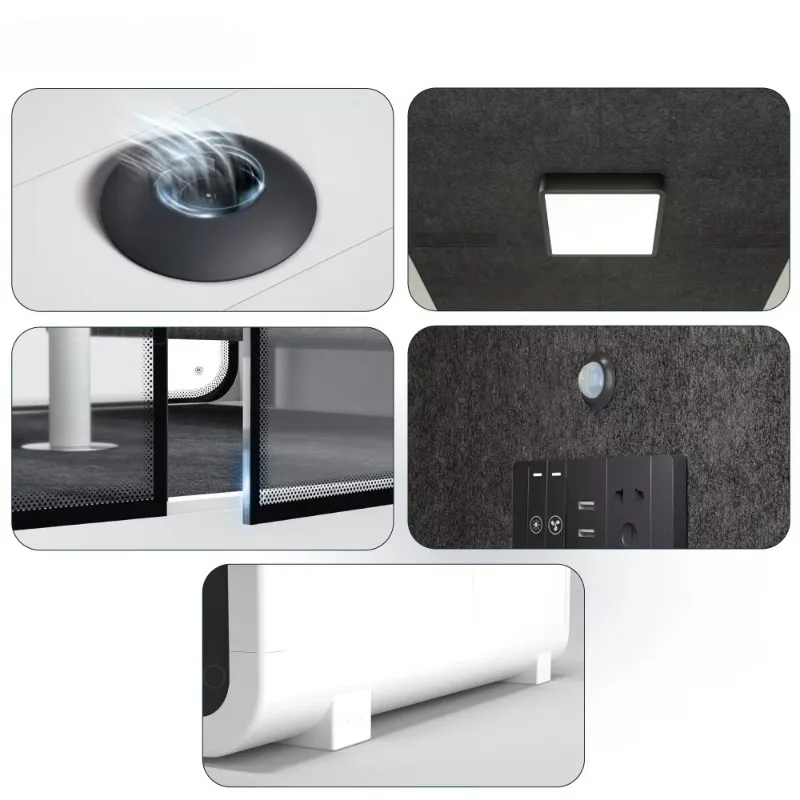 Custom Soundproof Work Booth Office Pod Acoustic Private Cabin Home Office Meeting Room Noise Reduction Space Device